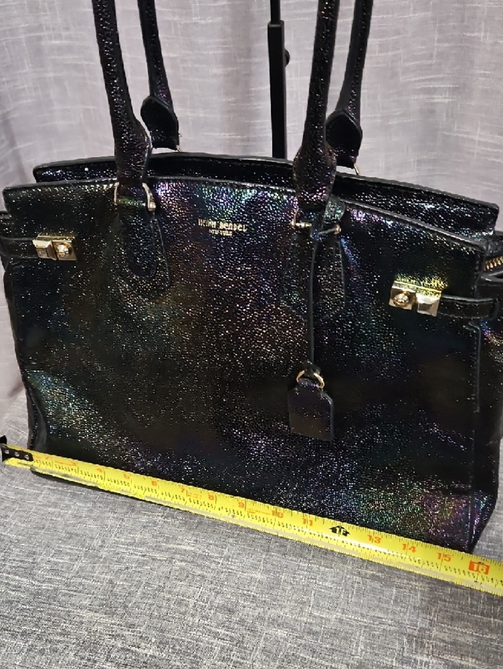 ✨ RARE Collector's Item ✨ Henri Bendel Petrol Oil Slick Carlyle Tote Bag - Picture 13 of 17